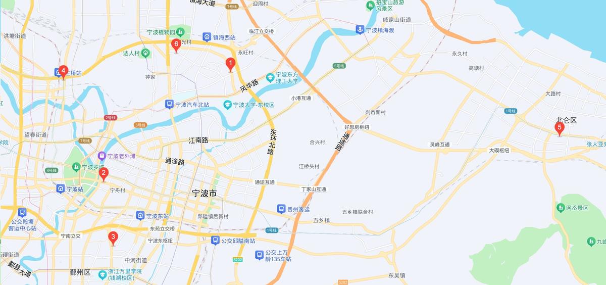 未来号编程宁波5大校区分布地图
